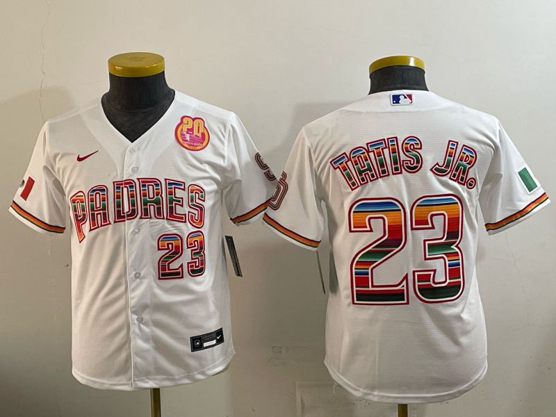 Youth 2026 San Diego Padres #23 Tatis jr White Game Nike MLB Jersey style 02